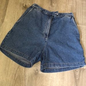 High waisted jean shorts
